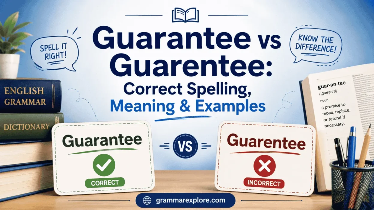 Guarantee vs Guarentee: Correct Spelling, Meaning & Examples