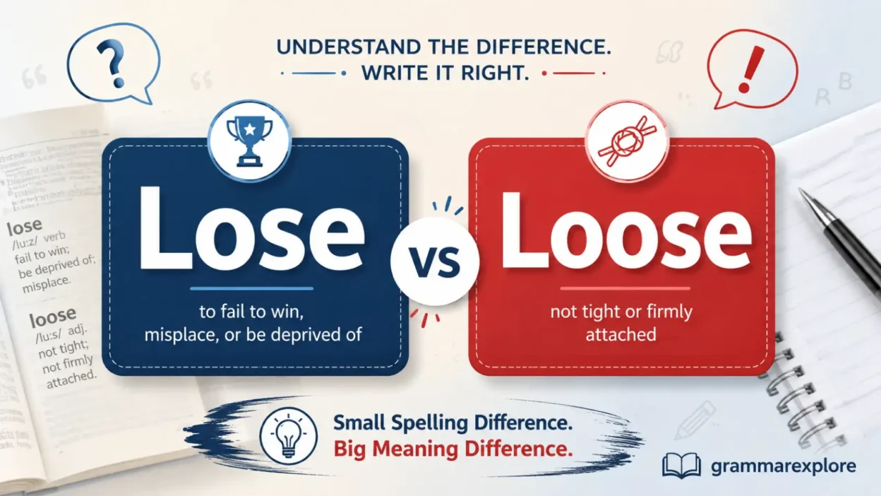 Lose vs Loose: Correct Meaning, Difference, And Examples