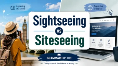 sightseeing vs siteseeing