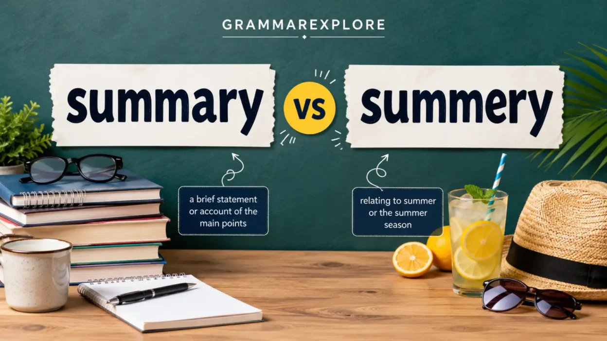 summary vs summery