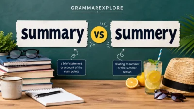 summary vs summery