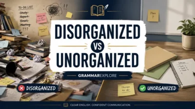 Disorganized vs Unorganized: Meaning, Differences, and Correct Usage