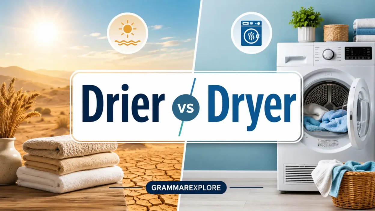 Drier vs Dryer