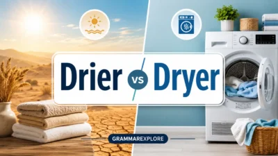 Drier vs Dryer