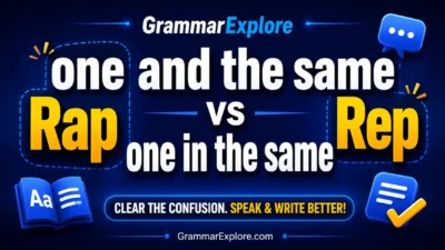 one and the same vs one in the same