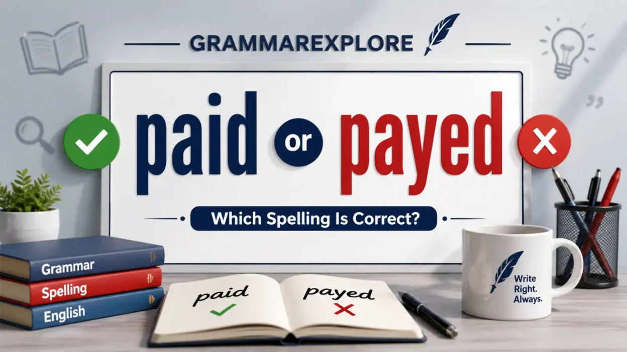 Paid vs Payed