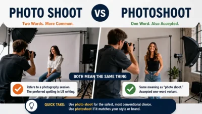 Photo Shoot vs Photoshoot