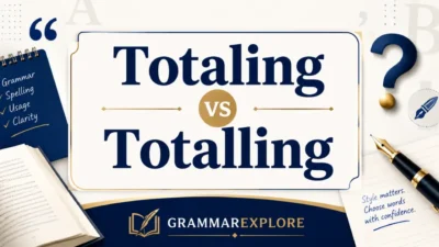 totaling vs totalling