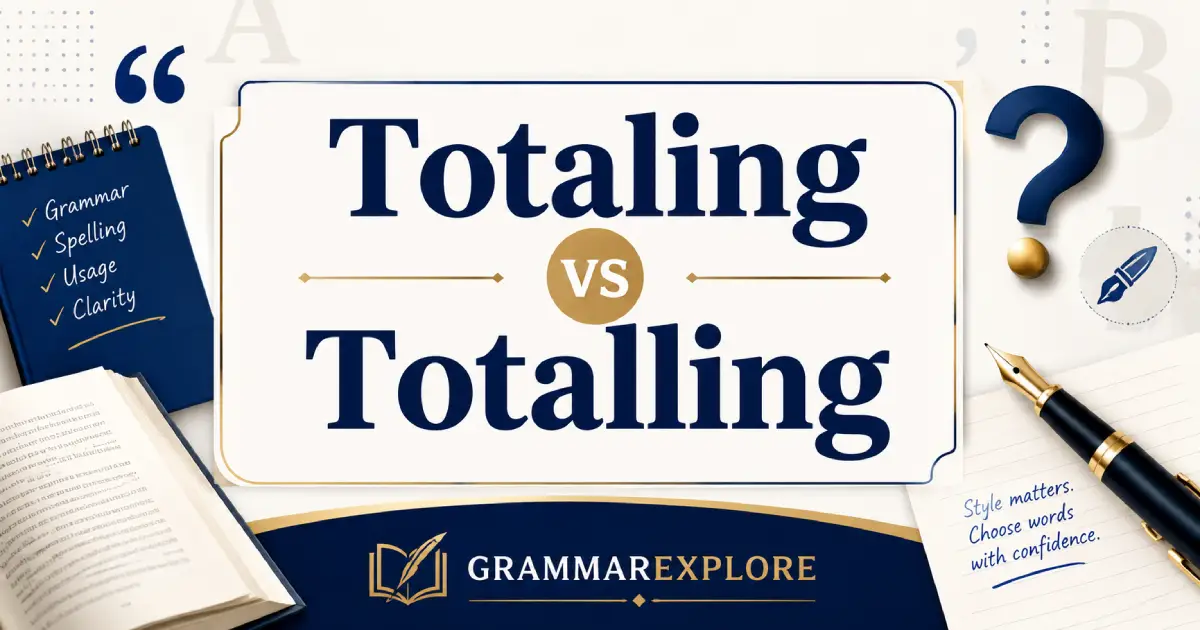 totaling vs totalling