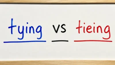 Tying vs Tieing