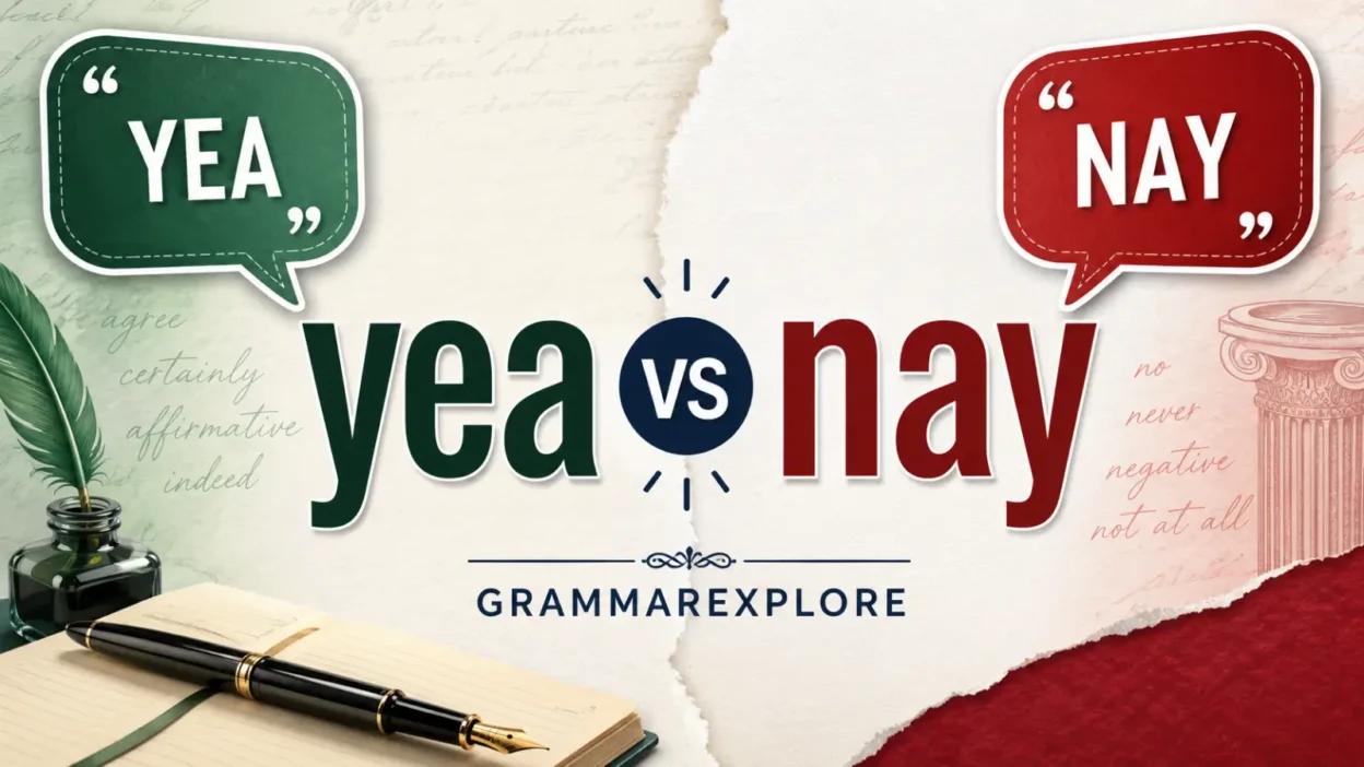 Yea Vs Nay: Meaning, Difference, And Correct Usage