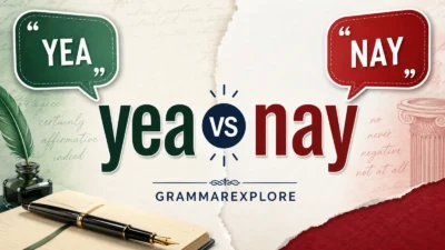 Yea Vs Nay: Meaning, Difference, And Correct Usage