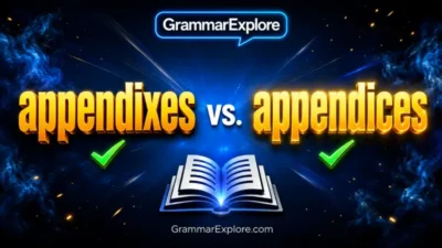 appendixes vs appendices