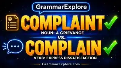 complaint vs complain
