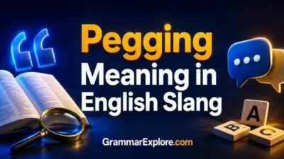 pegging meaning in english slang