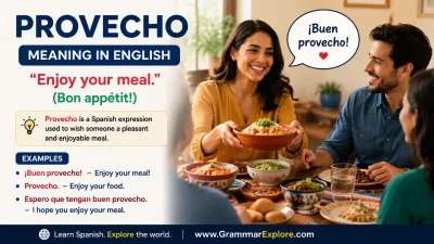 provecho meaning in english
